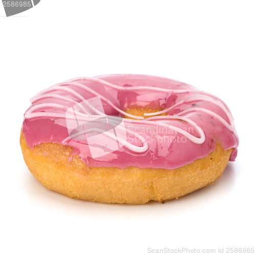 Image of Delicious doughnut isolated on white background 