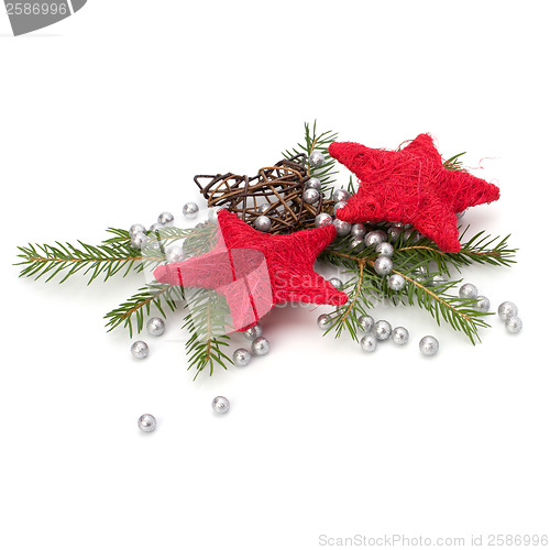 Image of Christmas decoration isolated on white background