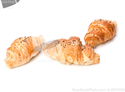 Image of croissant isolated on white background 