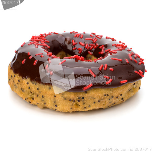 Image of Delicious doughnut isolated on white background 