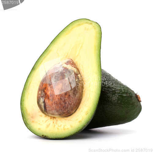 Image of avocado isolated on white background