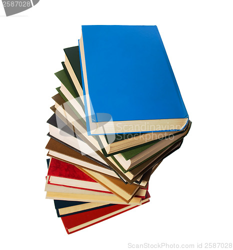 Image of book stack isolated on the white 

