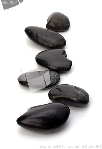 Image of zen stones isolated on the white background 