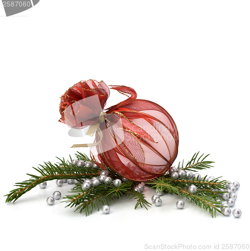 Image of Christmas decoration isolated on white background