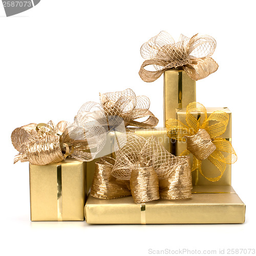 Image of 
Luxurious gifts isolated on white background 
