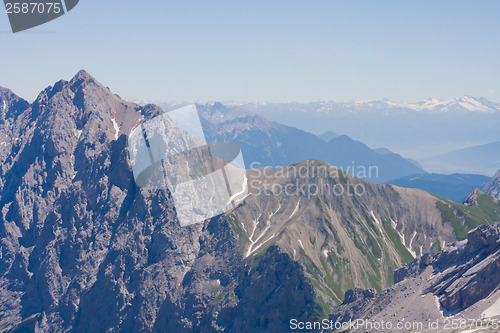 Image of Bavarian Alps. View from Zugspitze