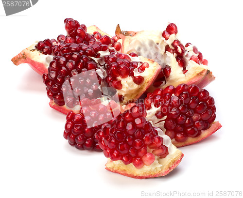 Image of pomegranate isolated on white background