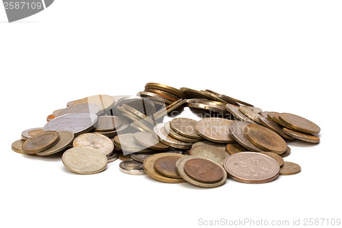 Image of coins isolated on white background 