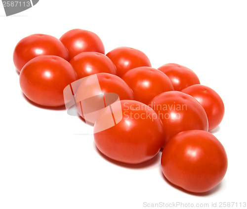 Image of red tomato isolated  on white background 