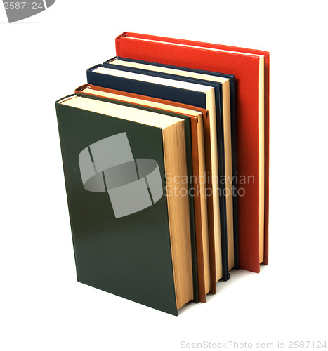 Image of books stack isolated on white