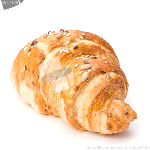 Image of croissant isolated on white background 
