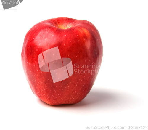 Image of red apple isolated on white background