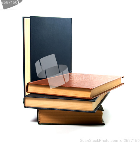 Image of books stack isolated on white