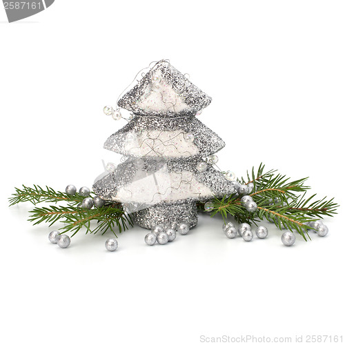 Image of Christmas decoration isolated on white background