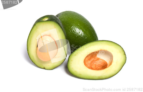 Image of avocado isolated on white background 