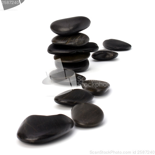 Image of zen stones isolated on the white background