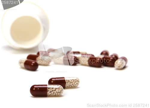 Image of Capsules isolated on white background