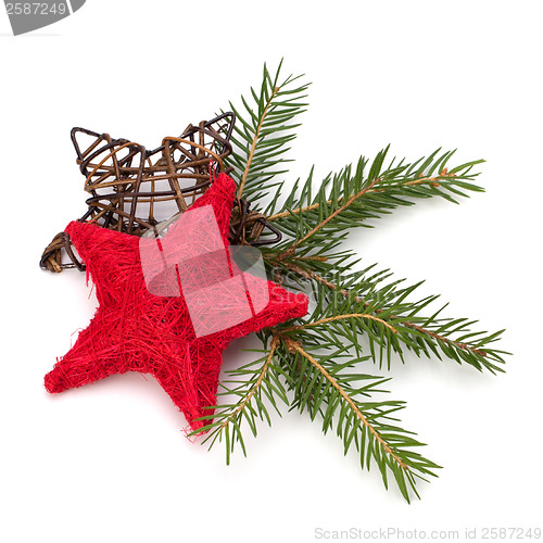 Image of Christmas decoration isolated on white background