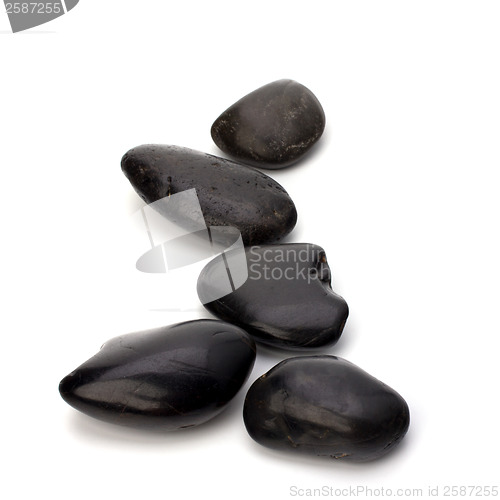 Image of zen stones isolated on the white background 