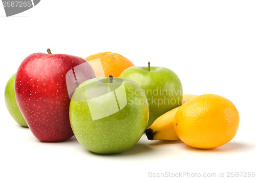 Image of fruits isolated on white background