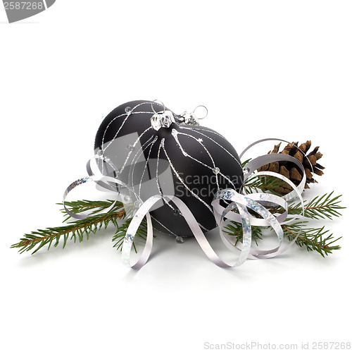 Image of Christmas decoration isolated on white background