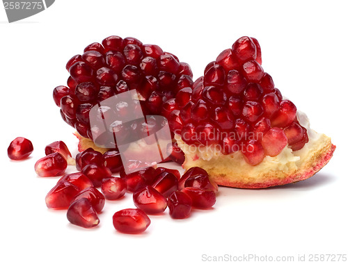 Image of pomegranate isolated on white background