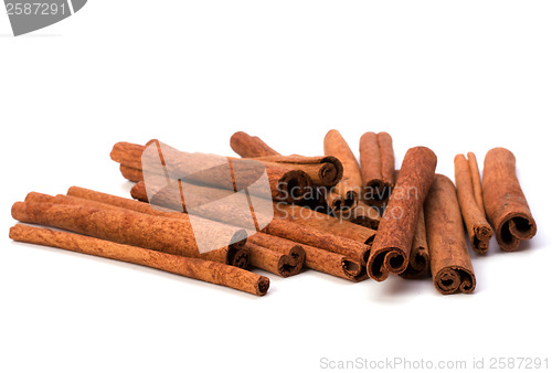 Image of Cinnamon sticks isolated on white background 
