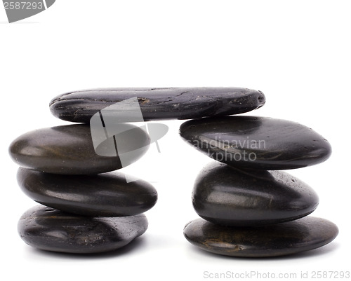 Image of zen stones isolated on white background 