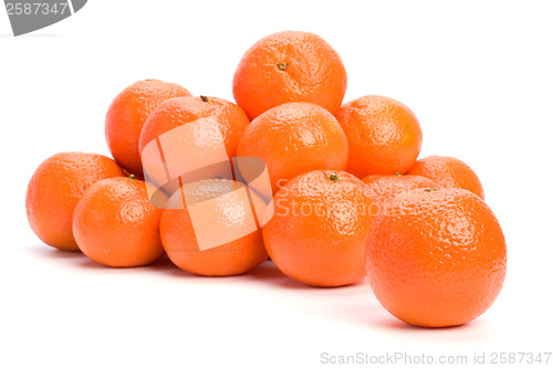 Image of tangerines isolated on white background