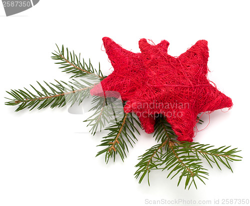 Image of Christmas decoration isolated on white background