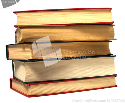 Image of book stack isolated on the white 

