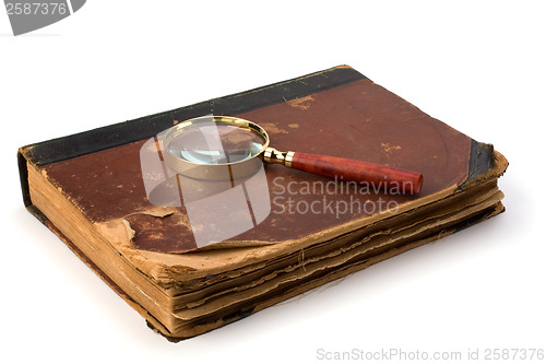 Image of tattered book isolated on white background