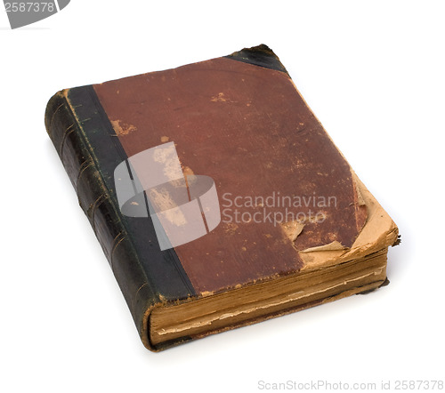 Image of tattered book isolated on white background