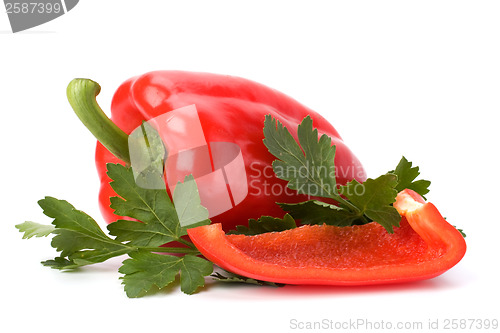 Image of sweet pepper isolated on white background 