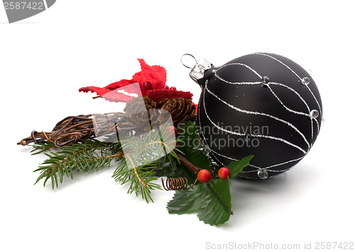 Image of Christmas decoration isolated on white background