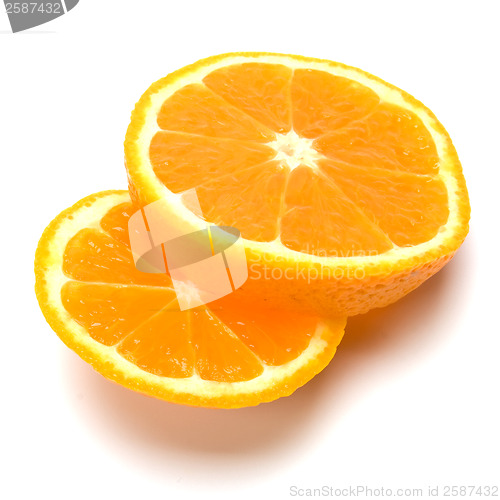 Image of orange slices isolated on white background 