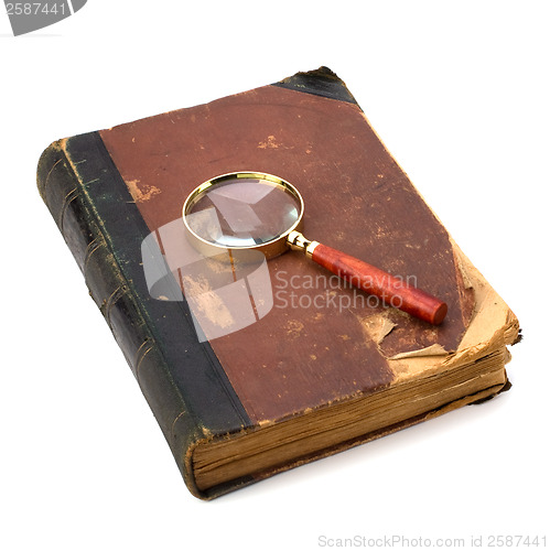 Image of tattered book isolated on white background