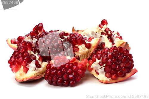 Image of pomegranate isolated on white background