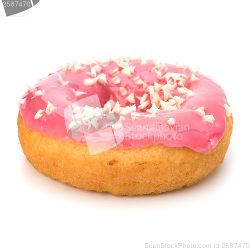 Image of Delicious doughnut isolated on white background 