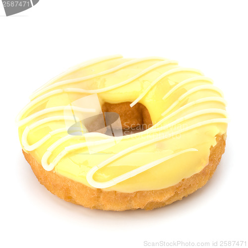 Image of Delicious doughnut isolated on white background 