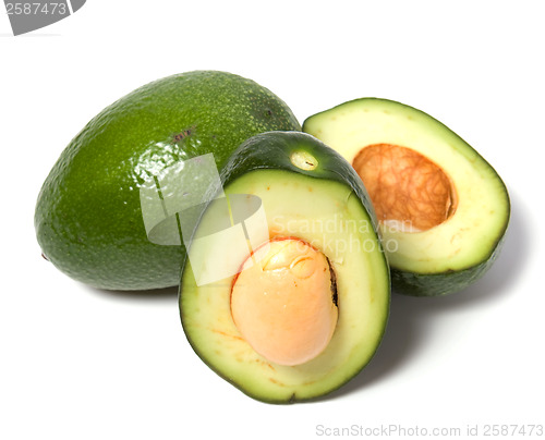 Image of avocado isolated on white background 