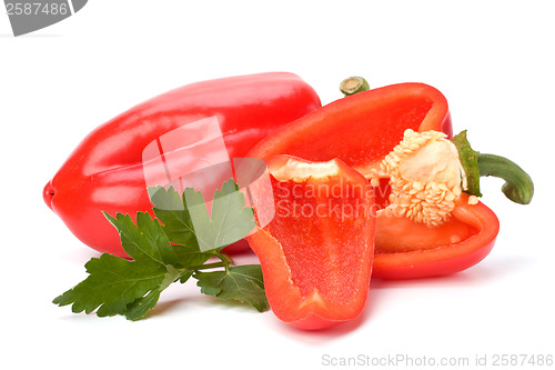 Image of sweet pepper isolated on white background 