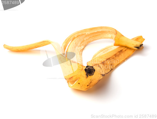 Image of banana peel isolated on white background