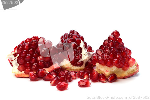 Image of pomegranate isolated on white background