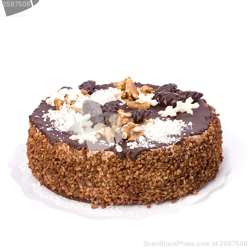 Image of chocolate cream cake