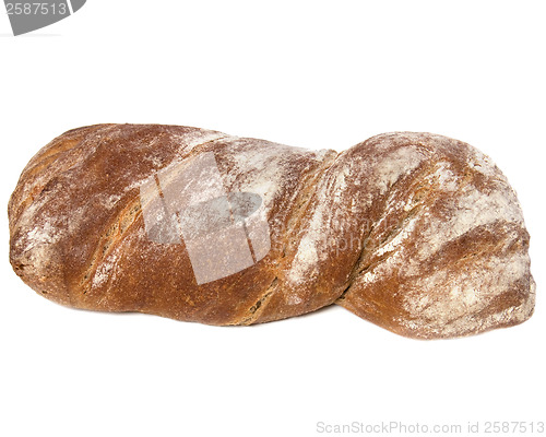 Image of Italian ciabatta isolated on white background 