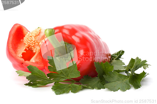 Image of sweet pepper isolated on white background 