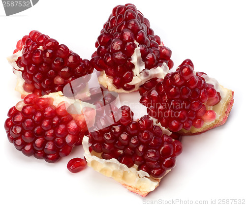 Image of pomegranate isolated on white background