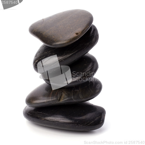 Image of zen stones isolated on white background 