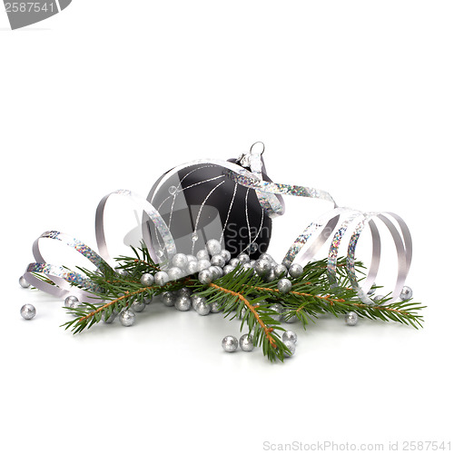 Image of Christmas decoration isolated on white background